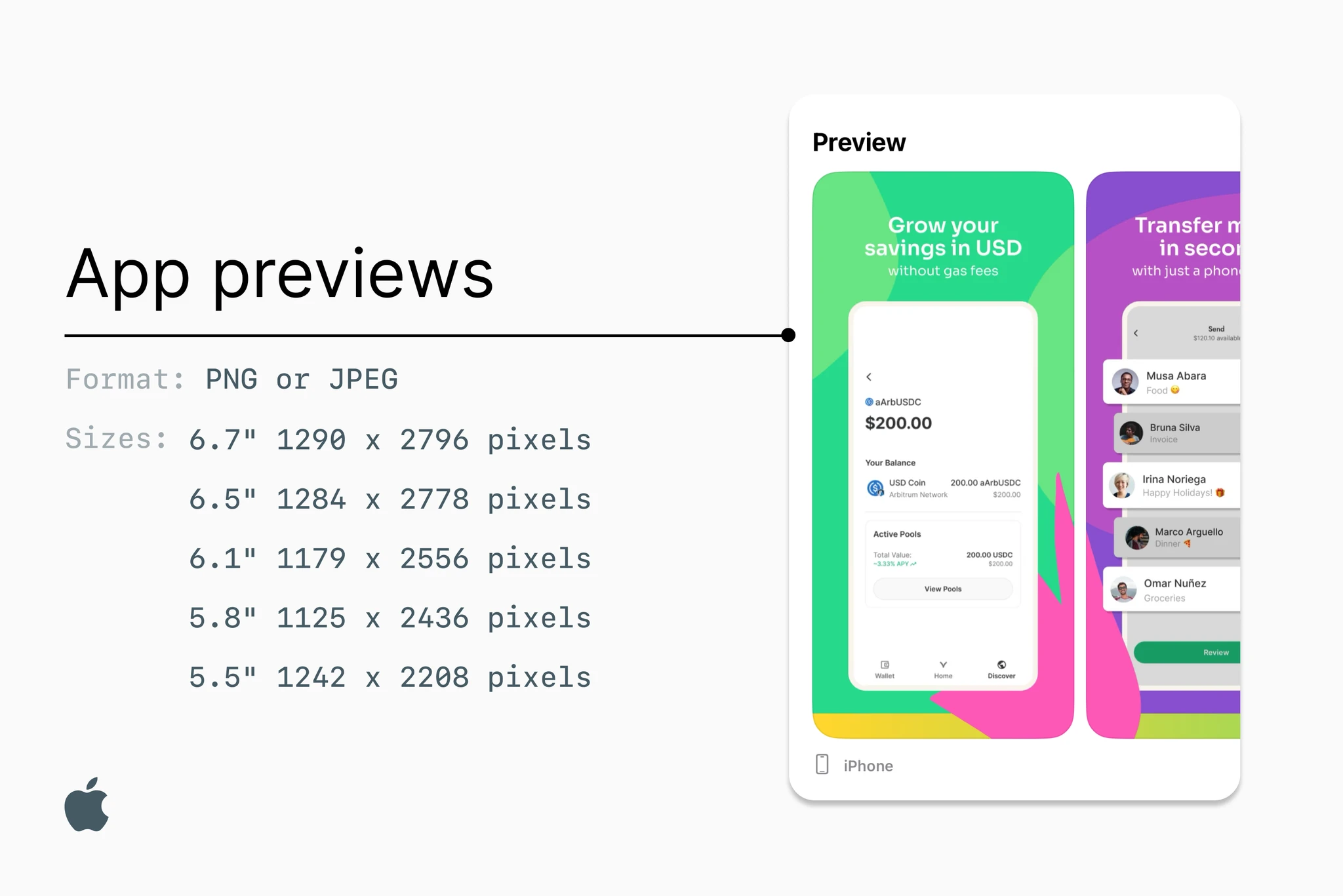 iOS App Screenshot requirements